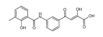 2-hydroxy-4-(3-(2-hydroxy-3-methylbenzamido)phenyl)-4-oxobut-2-enoic acid结构式