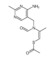 N-((Z)-2-acetylmercapto-1-methyl-vinyl)-N-(4-amino-2-methyl-pyrimidin-5-ylmethyl)-formamide结构式