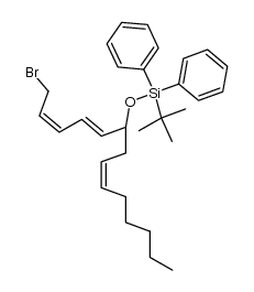 1-bromo-6-[(tert-butyldiphenylsilyl)oxy]-2,4,8-tetradecatriene结构式