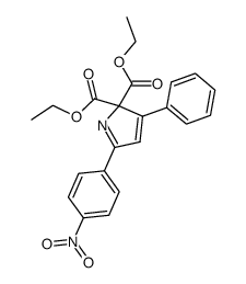diethyl 5-(p-nitrophenyl)-3-phenyl-2H-pyrrole-2,2-dicarboxylate结构式