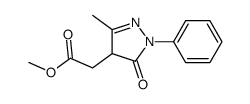 (3-methyl-5-oxo-1-phenyl-4,5-dihydro-1H-pyrazol-4-yl)-acetic acid methyl ester结构式