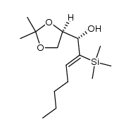 (Z)-(1S,4'R)-1-(2,2-dimethyl-1,3-dioxolane-4-yl)-2-trimethylsilyl-hept-2-en-1-ol Structure