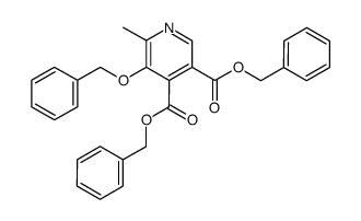 5-benzyloxy-6-methyl-pyridine-3,4-dicarboxylic acid dibenzyl ester结构式