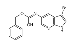 Benzyl (3-bromo-1H-pyrrolo[2,3-b]pyridin-5-yl)carbamate Structure