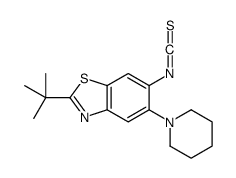 2-tert-butyl-6-isothiocyanato-5-piperidin-1-yl-1,3-benzothiazole结构式