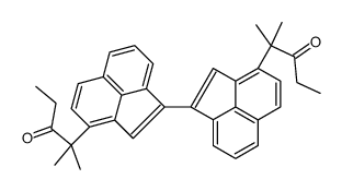 2-methyl-2-[1-[3-(2-methyl-3-oxopentan-2-yl)acenaphthylen-1-yl]acenaphthylen-3-yl]pentan-3-one结构式