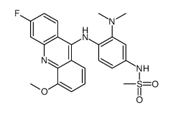 N-[3-(dimethylamino)-4-[(3-fluoro-5-methoxyacridin-9-yl)amino]phenyl]methanesulfonamide结构式