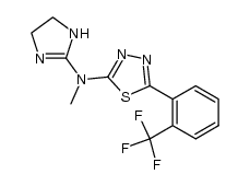 N-(4,5-dihydro-1H-imidazol-2-yl)-N-methyl-5-(2-(trifluoromethyl)phenyl)-1,3,4-thiadiazol-2-amine结构式