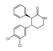 4-(3,4-dichlorophenyl)-3-phenylpiperidin-2-one trans结构式