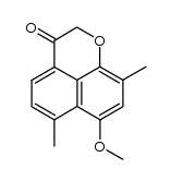 6,9-dimethyl-7-methoxynaphtho[1,8-bc]pyran-3(2H)-one结构式