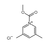 1-(methoxycarbonyl)-3,5-dimethylpyridin-1-ium chloride结构式