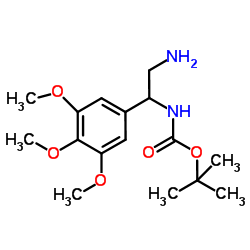 2-Methyl-2-propanyl-[2-amino-1-(3,4,5-trimethoxyphenyl)ethyl]carbamat Structure