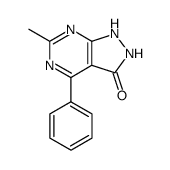 6-methyl-4-phenyl-1,2-dihydro-pyrazolo[3,4-d]pyrimidin-3-one结构式