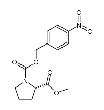 methyl L-1-(4-nitrobenzylcarbonyl) Prolinate Structure