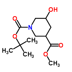 Methyl 1-Boc-5-Hydroxypiperidine-3-carboxylate Structure