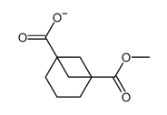 5-methoxycarbonylbicyclo[3.1.1]heptane-1-carboxylate结构式