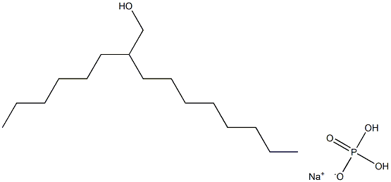 1-Decanol, 2-hexyl-, dihydrogen phosphate, monosodium salt (9CI)结构式