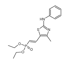 [(E)-2-(4-Methyl-2-phenylamino-5-thiazolyl)ethenyl]phosphonsaeure-diethylester结构式
