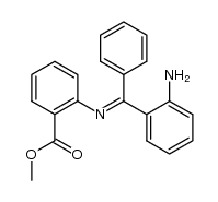 methyl 2-(((2-aminophenyl)(phenyl)methylene)amino)benzoate结构式