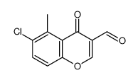 6-chloro-5-methyl-4-oxochromene-3-carbaldehyde结构式