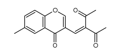 1,1-Diacetyl-2-(6-methyl-4-oxo-4H-1-benzopyran-3-yl)ethylene Structure
