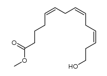 14-hydroxy-tetradeca-all-cis-5,8,11-trienoic acid methyl ester结构式