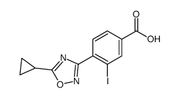 4-(5-Cyclopropyl-1,2,4-oxadiazol-3-yl)-3-iodobenzoic acid Structure