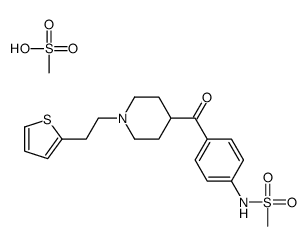 methanesulfonic acid,N-[4-[1-(2-thiophen-2-ylethyl)piperidine-4-carbonyl]phenyl]methanesulfonamide Structure