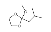 2-methoxy-2-isobutyl-1,3-dioxolane Structure