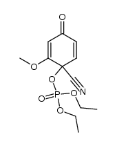 diethyl-1-cyano-2-methoxy-4-oxocyclohexa-2,5-dienylphosphate Structure