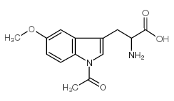 2-acetamido-3-(5-methoxy-1H-indol-3-yl)propanoic acid,hydrate结构式