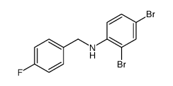 2,4-Dibromo-N-(4-fluorobenzyl)aniline结构式