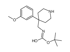 tert-butyl N-[[4-(3-methoxyphenyl)piperidin-4-yl]methyl]carbamate Structure