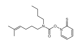 1-[[butyl(5-methyl-4-hexenyl)carbamoyl]oxy]-2(1H)-pyridinethione结构式