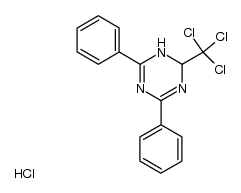 2-trichloromethyl-4,6-diphenyl-1,2-dihydro-1,3,5-triazine hydrochloride Structure