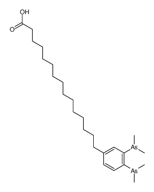15-[3,4-bis(dimethylarsanyl)phenyl]pentadecanoic acid Structure