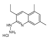 5,7-Dimethyl-3-ethyl-2-hydrazinoquinoline hydrochloride Structure