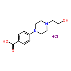 4-[4-(2-Hydroxyethyl)-1-piperazinyl]benzoic acid hydrochloride (1:1)结构式