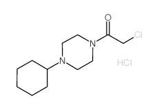 2-Chloro-1-(4-cyclohexyl-piperazin-1-yl)-ethanone hydrochloride Structure