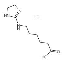 6-(4,5-Dihydro-1H-imidazol-2-ylamino)-hexanoic acid hydrochloride structure