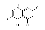 3-Bromo-5,7-dichloro-4-hydroxyquinoline结构式