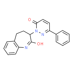2-(2-hydroxy-4,5-dihydro-3H-1-benzazepin-3-yl)-6-phenylpyridazin-3(2H)-one结构式