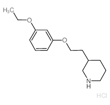 3-[2-(3-Ethoxyphenoxy)ethyl]piperidine hydrochloride结构式