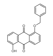 1-(benzyloxy)-5-hydroxyanthracene-9,10-dione结构式