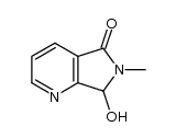 6-methyl-6,7-dihydro-7-hydroxy-5H-pyrrolo[3,4-b]pyridin-5-one结构式