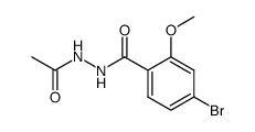 N'-acetyl-4-bromo-2-methoxybenzohydrazide Structure