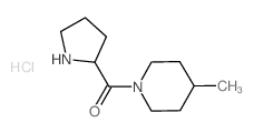 (4-Methyl-1-piperidinyl)(2-pyrrolidinyl)methanone hydrochloride Structure