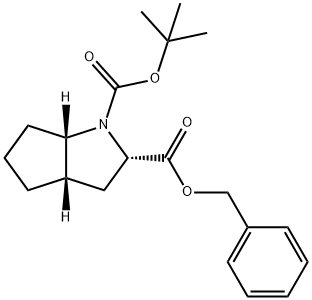 (2S,3aS,6aS)-2-benzyl 1-tert-butyl hexahydrocyclopenta[b]pyrrole-1,2(2H)-dicarboxylate Structure