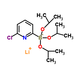 Lithium triisopropyl 2-(6-chloropyridyl)borate结构式