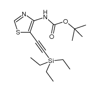 tert-butyl N-{5-[(triethylsilyl)ethynyl]-1,3-thiazol-4-yl}carbamate结构式